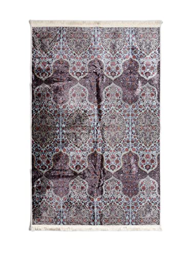 ESSENZA Teppich Giulia Eisblau,180x240 cm, 60% Polyester, 30% thermoplastischesPolyurethan, 10% Baumwolle, Ornamente im Sale